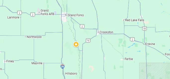 Map: near Grand Forks, ND